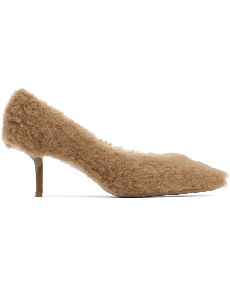 Max Mara Tan Teddy Pumps 001