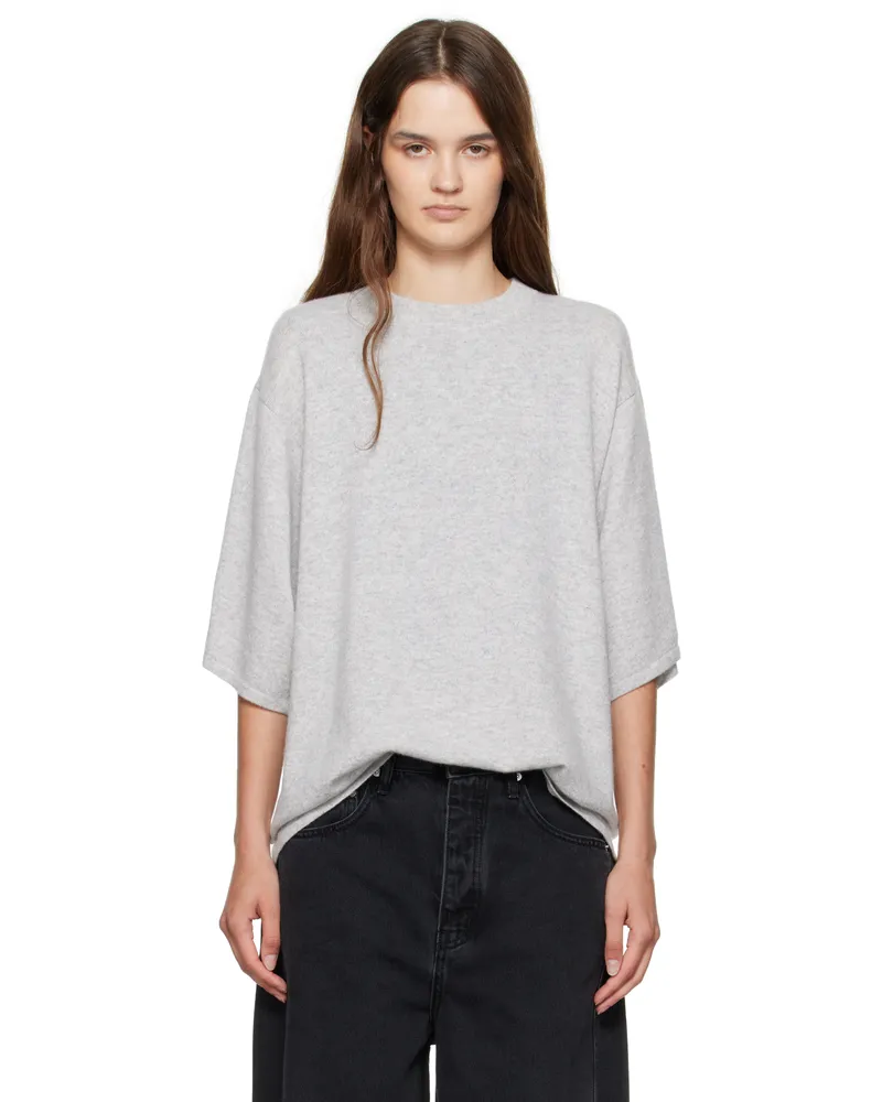 St. Agni Gray Cashmere Copain T-shirt Grey