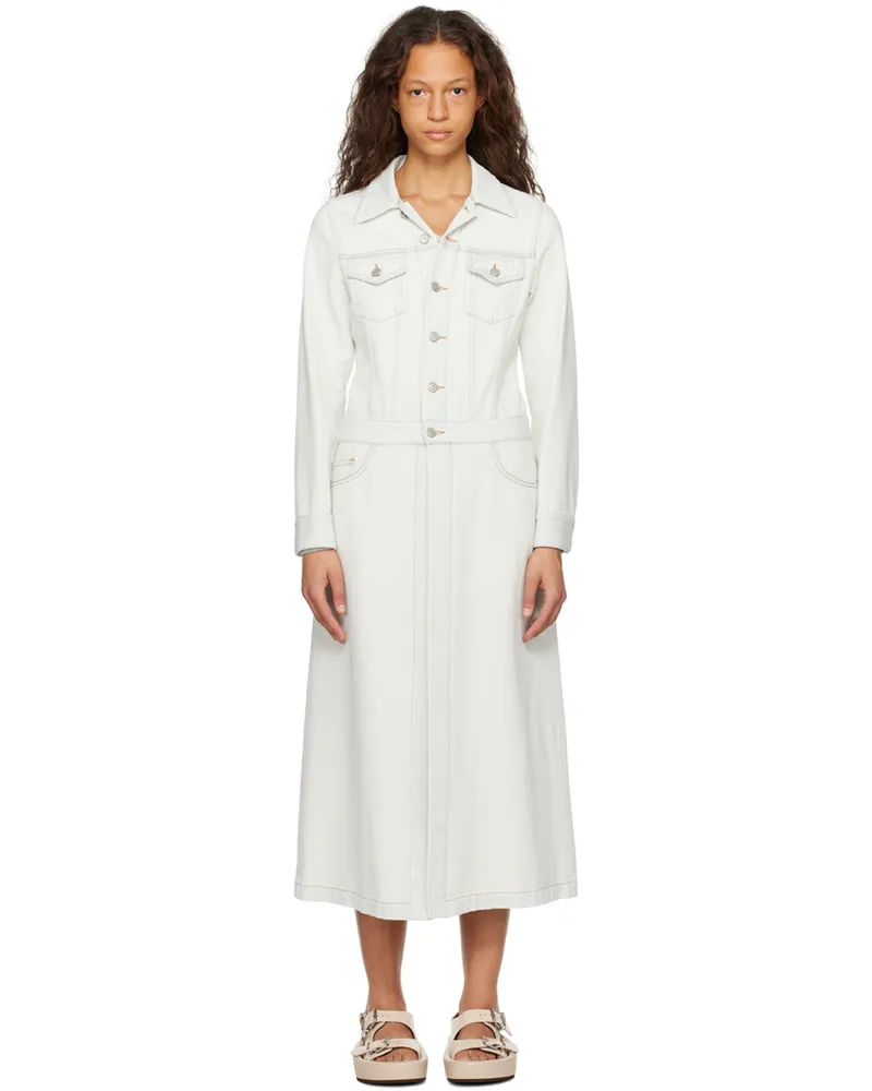 Maison Margiela Blue Faded Denim Coat 992