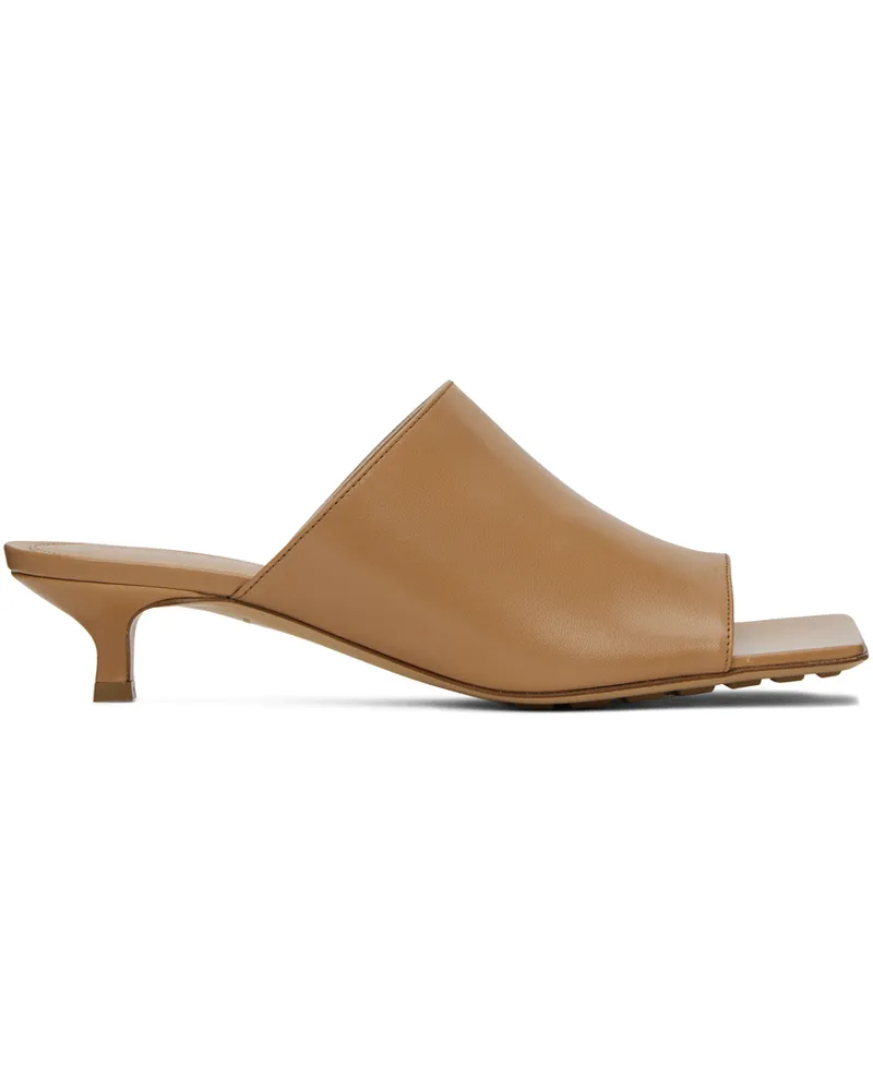 Bottega Veneta Tan Stretch Mules 2740