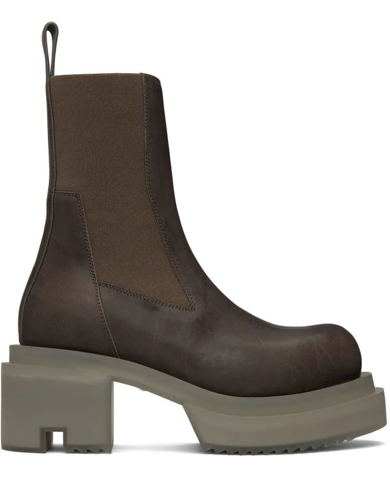Rick Owens Gray Beatle Bogun Boots 340
