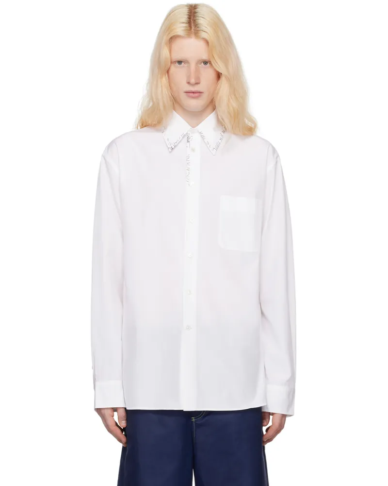 Marni White Beaded Shirt 00w01