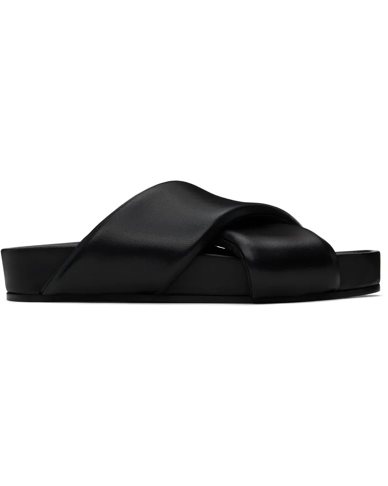 Jil Sander Black Padded Sandals 001