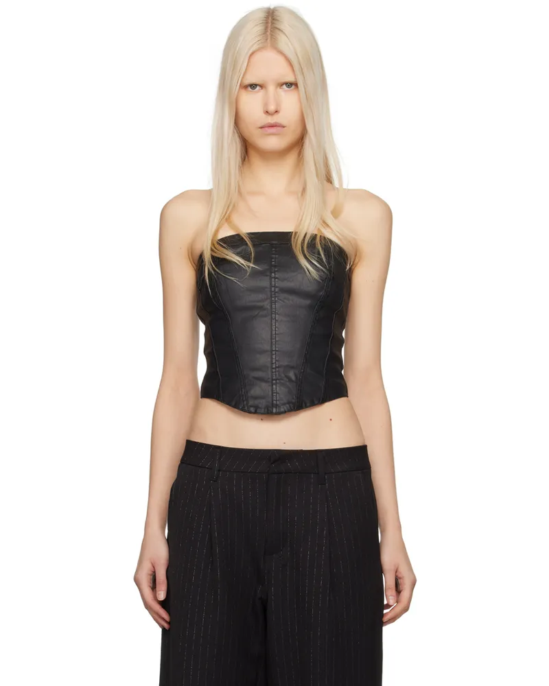 ksubi Black Vampy Denim Tube Top Black