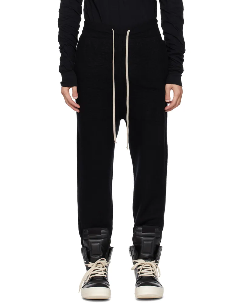 Rick Owens Black Drawstring Sweatpants 09