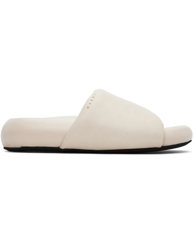 Marni Beige Pouf Sandals 00w23