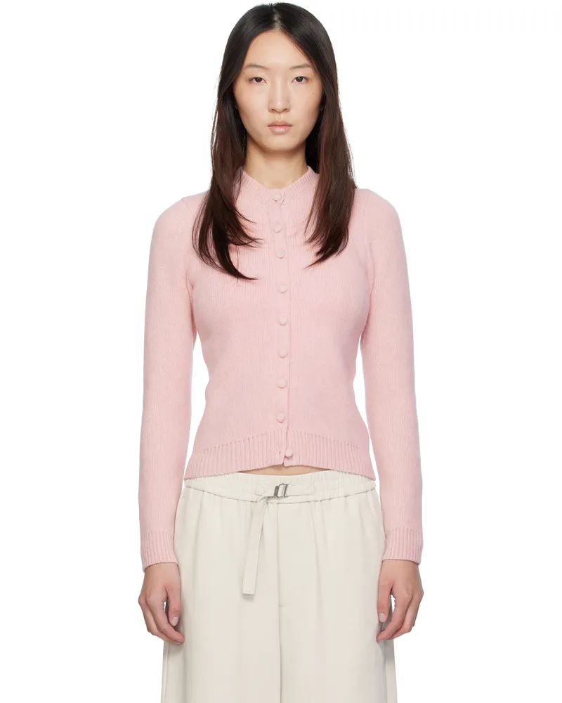 Magda Butrym Pink Classic Round-Neck Cardigan Pink