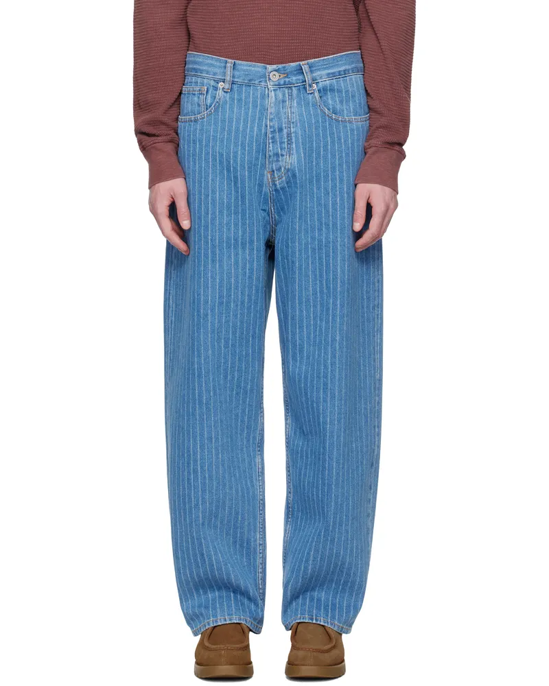 Drôle de Monsieur Blue 'Le Jean Baggy Rayures' Jeans Light