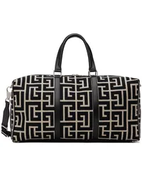 Balmain Black & Off-White Monogram Duffle Bag Gfe