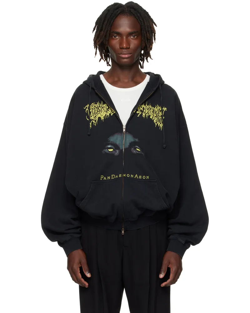 VETEMENTS Black Cradle of Filth 'Pandaemonaeon' Zip Hoodie Black
