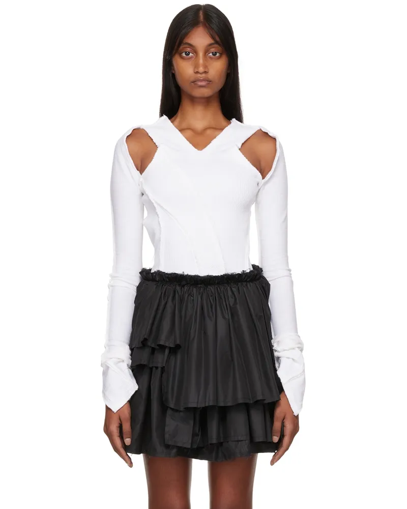 Talia Byre White Cutout Blouse 0377