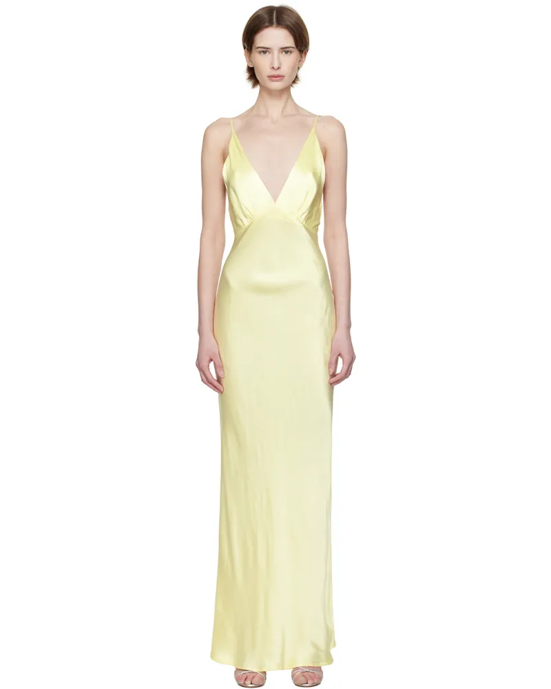 bec & bridge Yellow Moon Dance V Maxi Dress Ice
