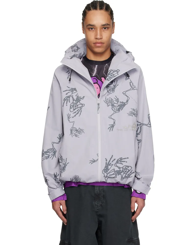 Perks and Mini Gray Dem Bones Light Weight Jacket Grey