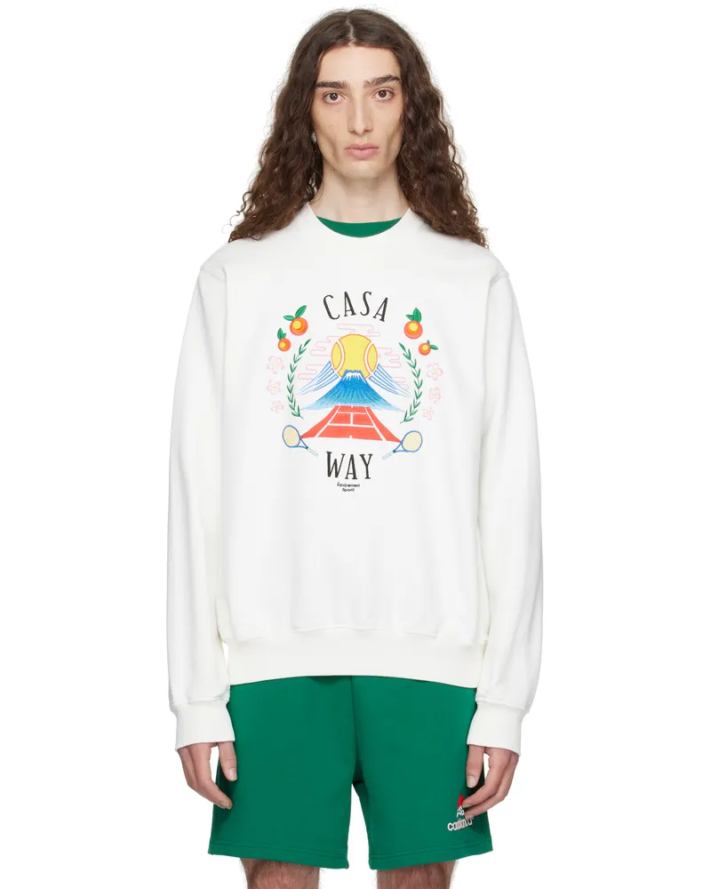 Casablanca Paris Off-White 'Casa Way' Mountain Sweatshirt Casa