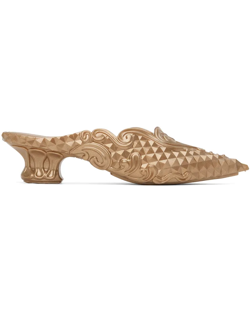 Y/PROJECT Gold Melissa Edition Point Mules Gold