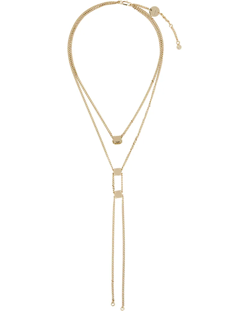 Christophe Lemaire Gold Abacus Bolo Tie Necklace Ye540