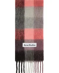 Acne Studios Pink & Gray Checked Scarf Dlmauve