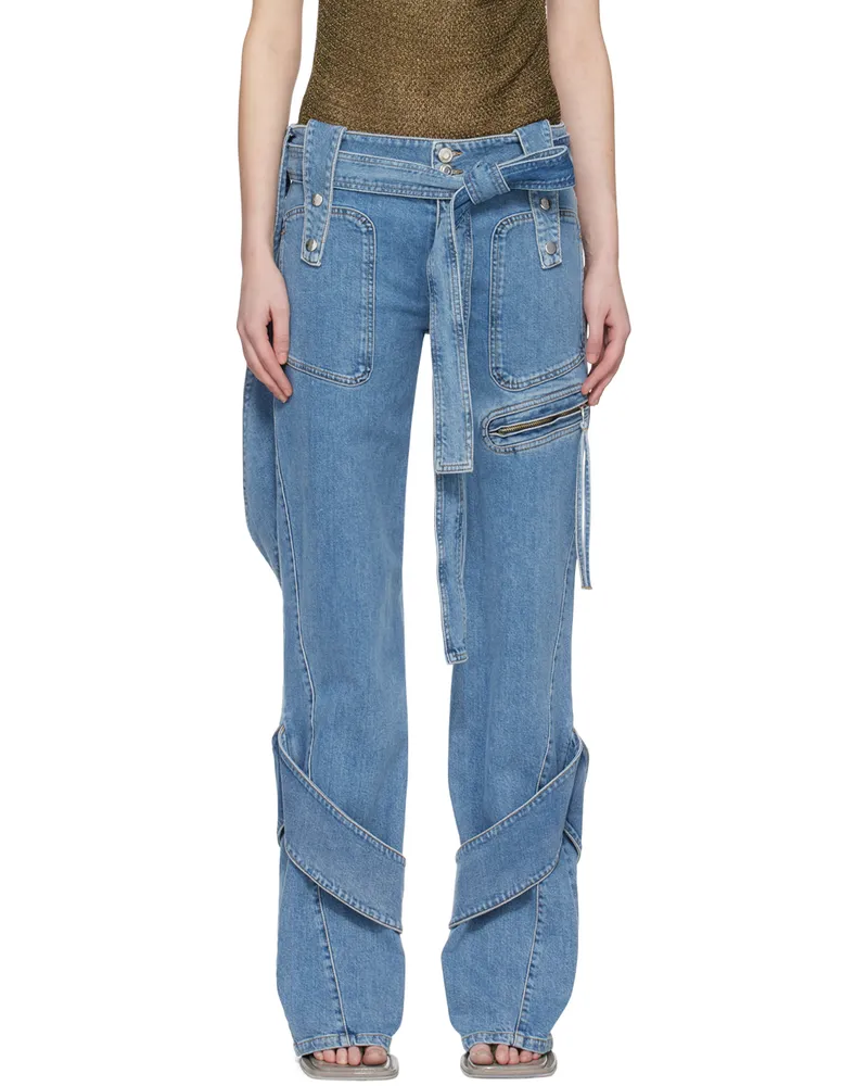 Blumarine Blue Layered Jeans D0631