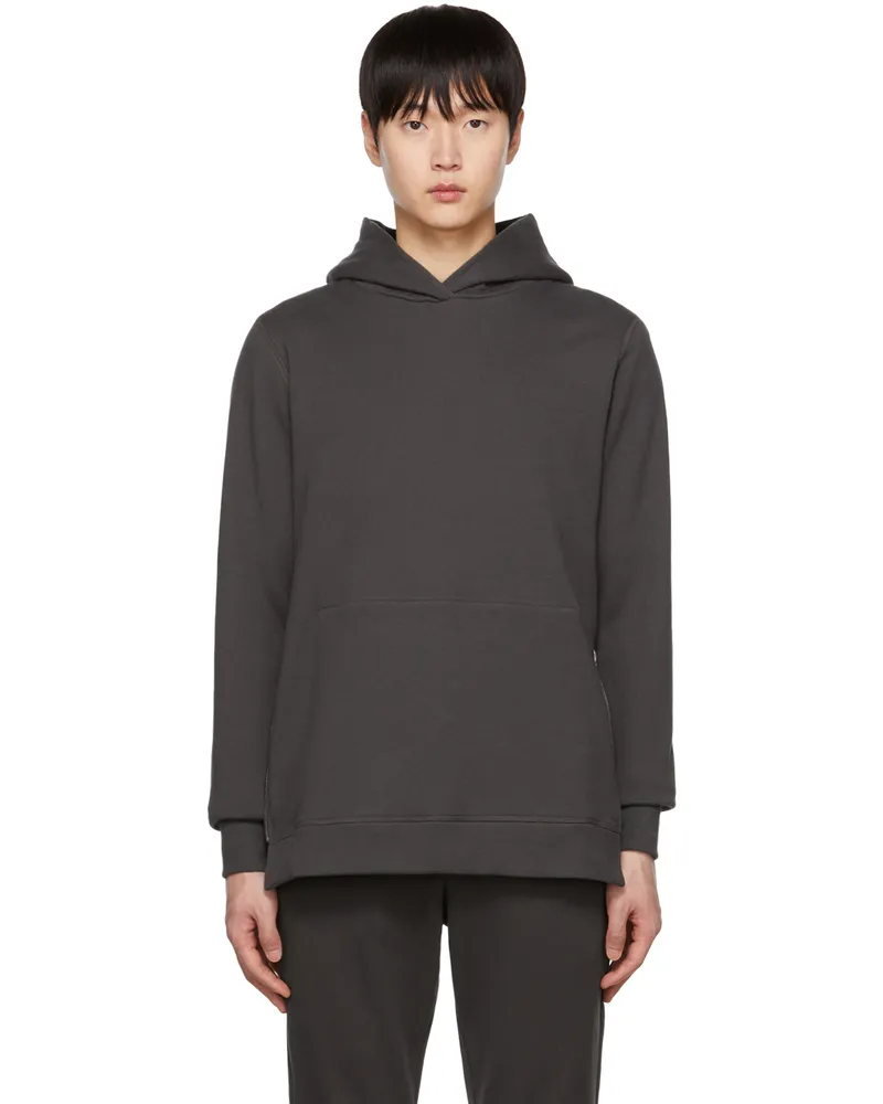 John Elliott + Co Gray Hooded Villain Hoodie Charcoal