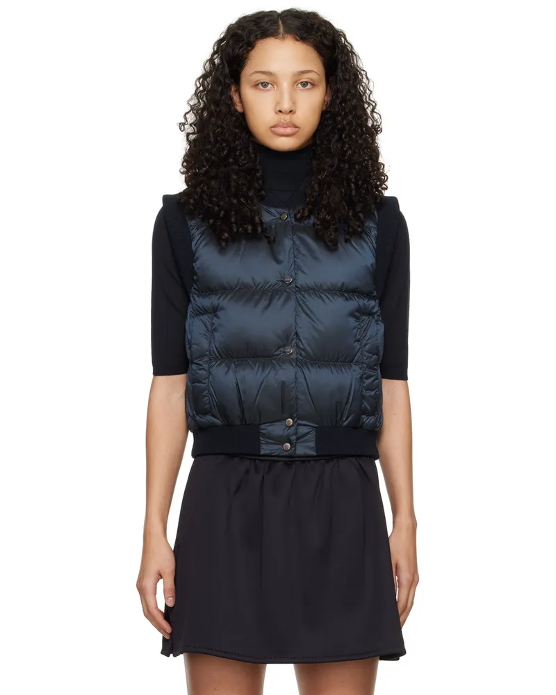 Max Mara Navy Asoft Down Vest 75