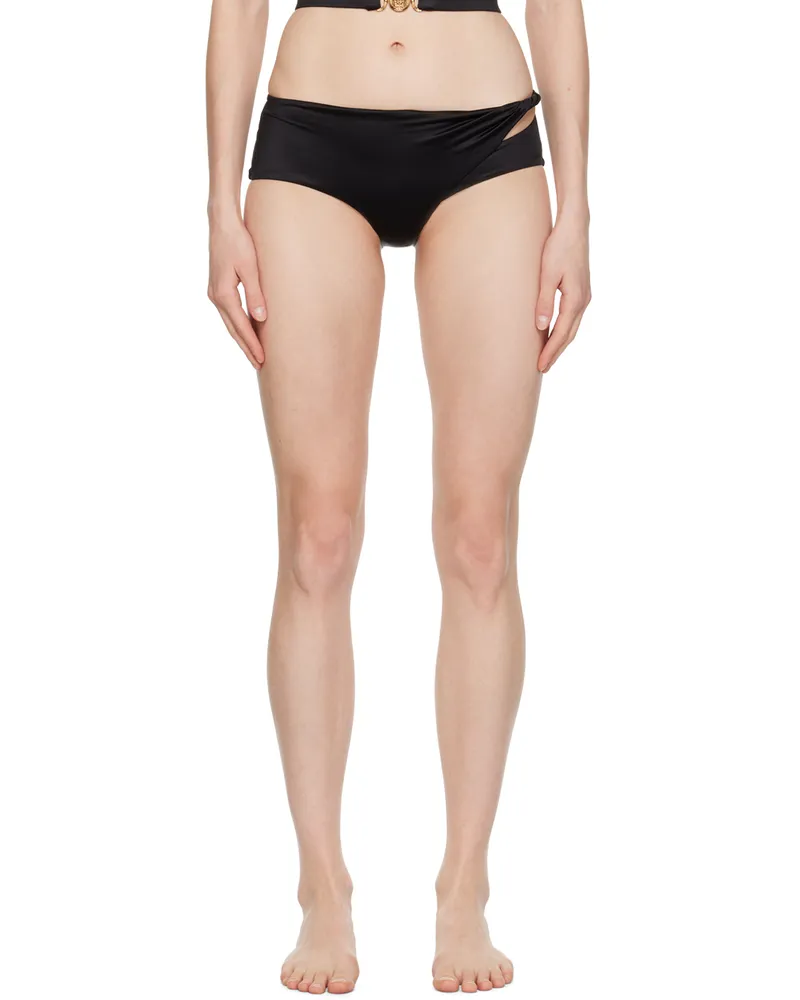 Versace Black Belize Bikini Bottom 1b000