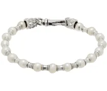 Silver Pearl & Spacers Bracelet