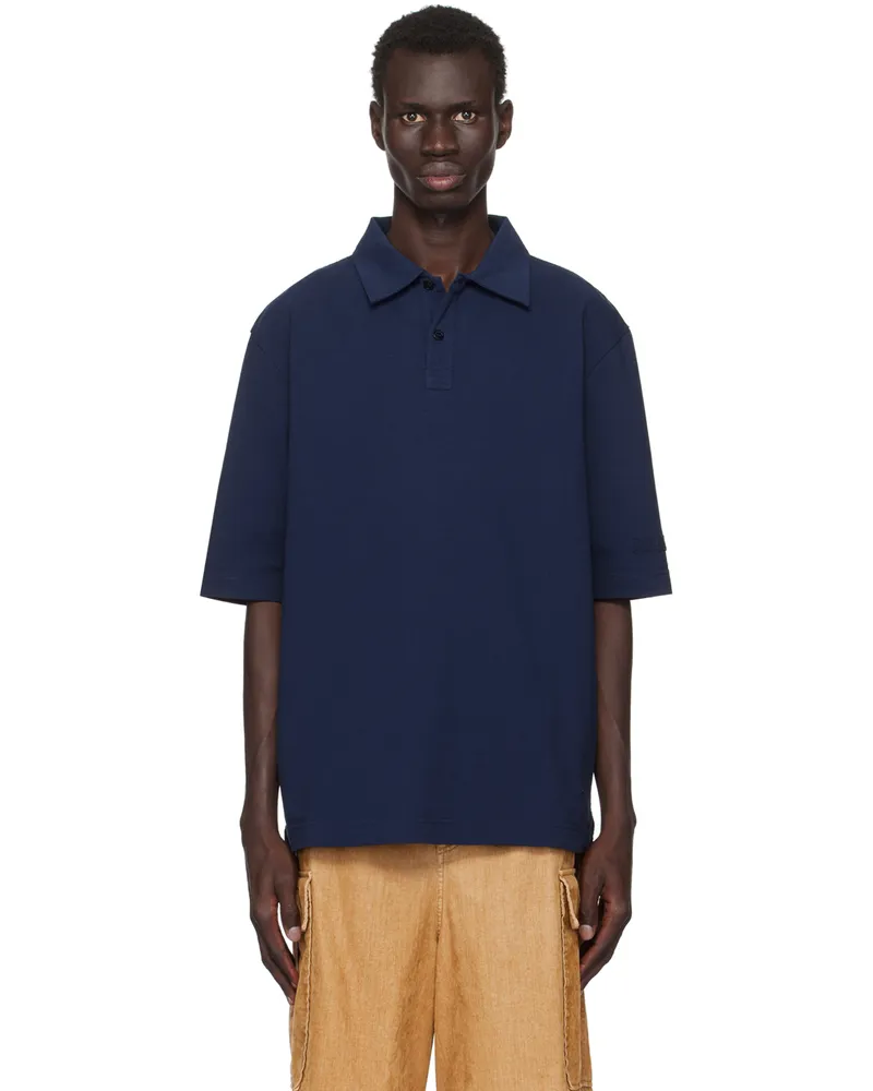 Marni Navy Oversized Polo 00b94