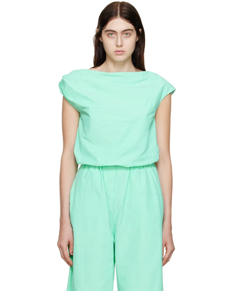 Paris Georgia SSENSE Exclusive Blue Alice Blouse Aqua