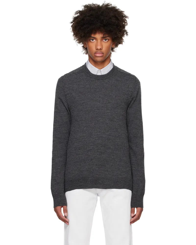 Maison Margiela Gray Elbow Patch Sweater 859m
