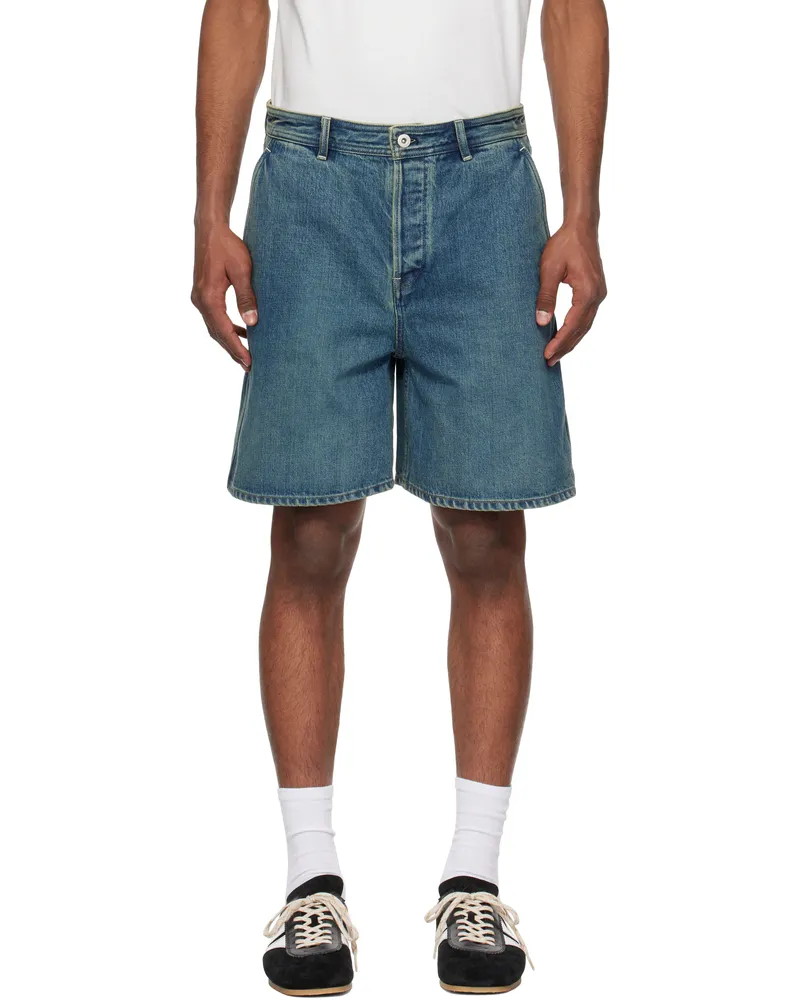 Jil Sander Blue Faded Denim Shorts 420