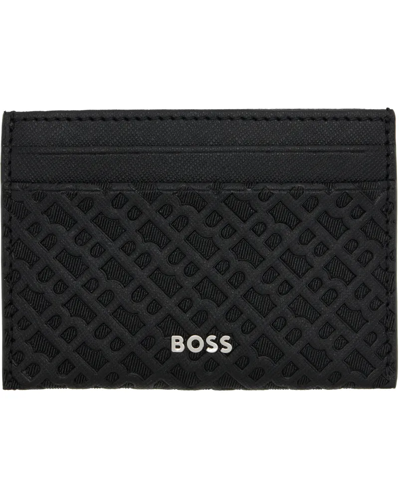 HUGO BOSS Black Embossed-Logo Card Holder 001-black