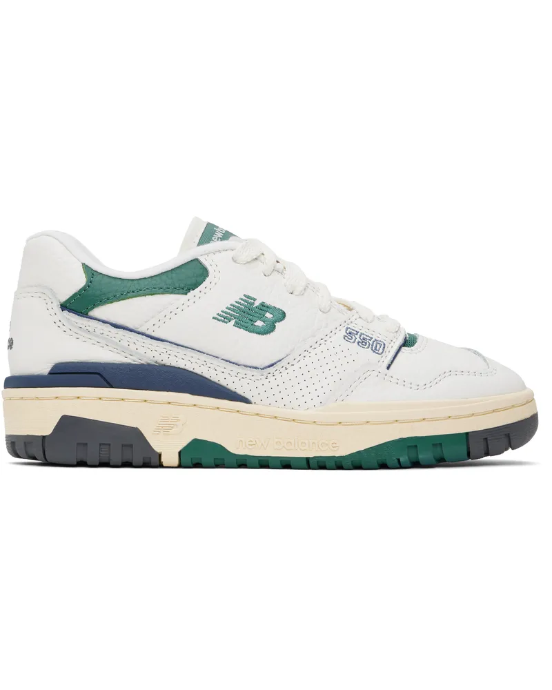 New Balance White 550 Sneakers Sea