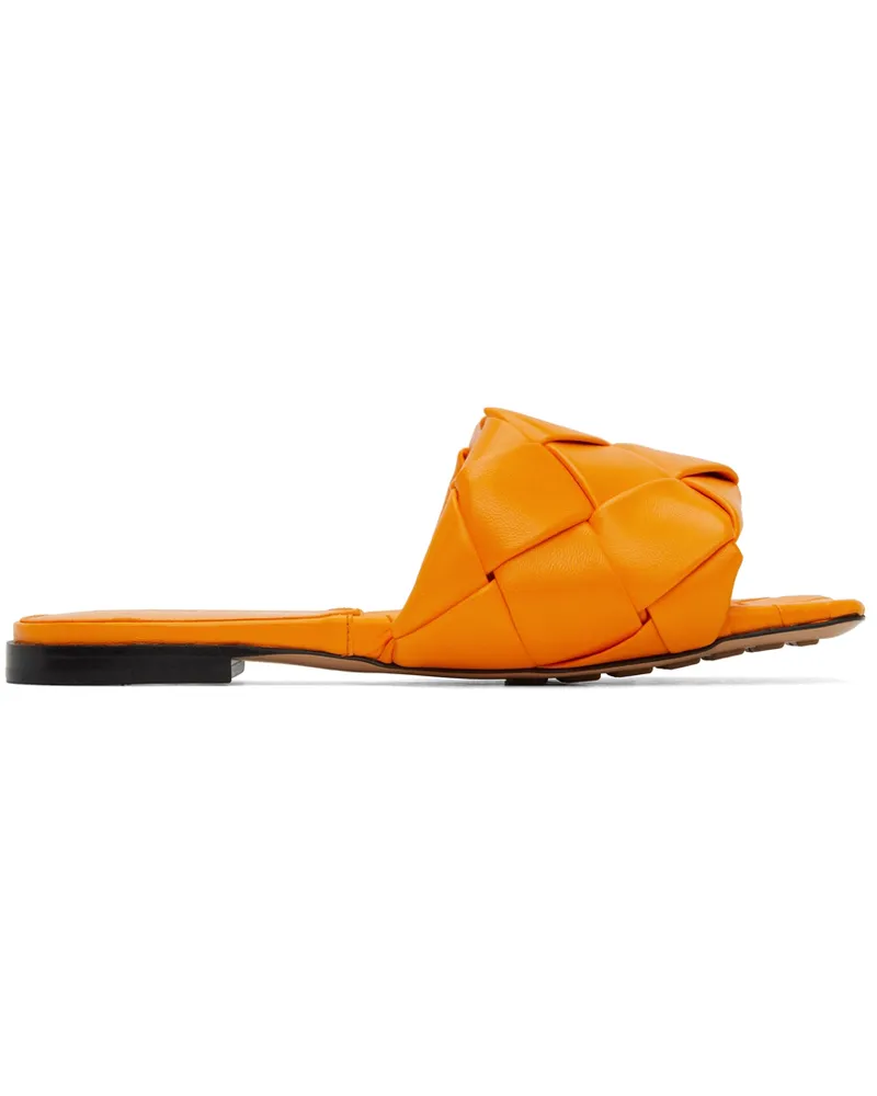Bottega Veneta Orange Lido Sandals 7593