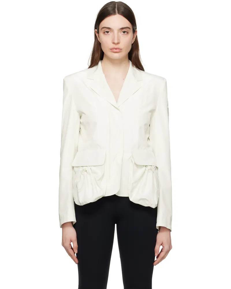 OPEN YY Off-White Patch Pocket Jacket Cream