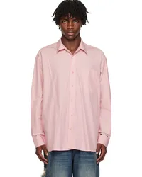 Adererror Pink Pinstripe Shirt Pink