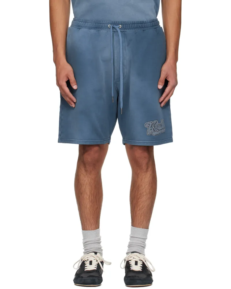 ksubi Blue Ace Track Shorts Dark