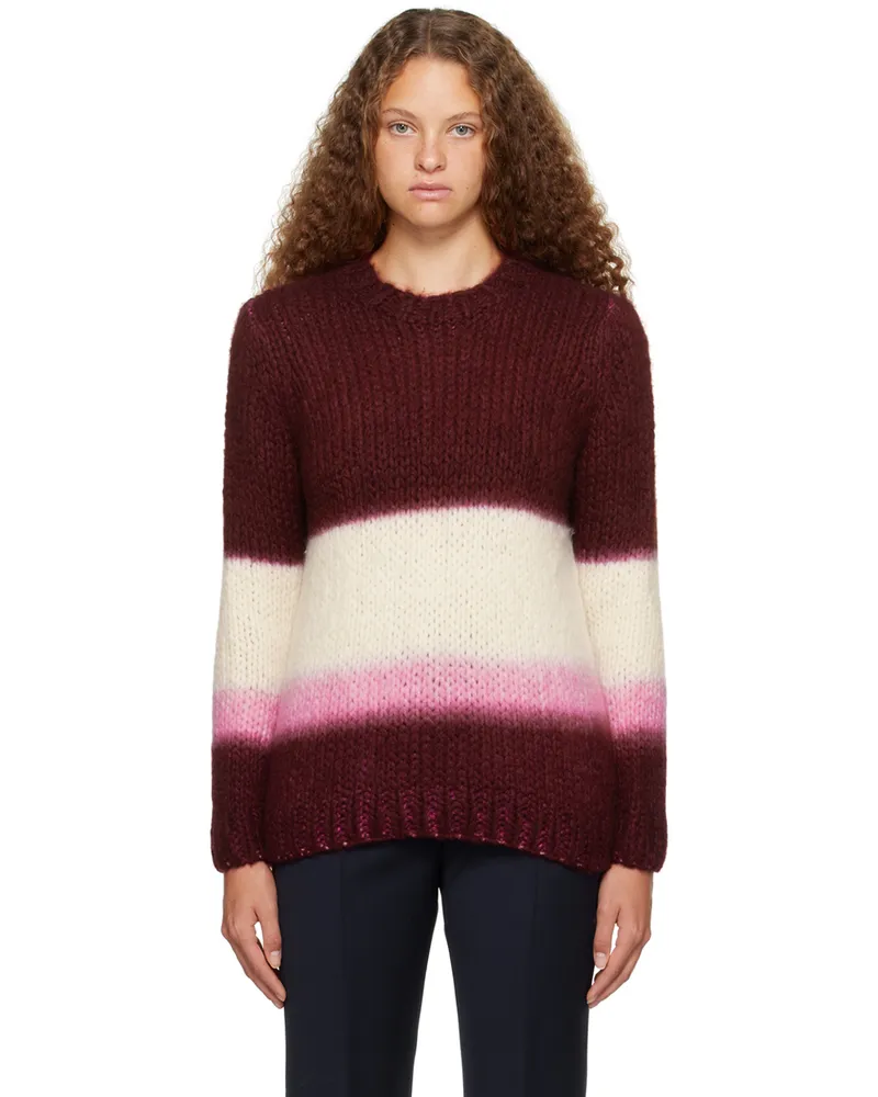 Gabriela Hearst Burgundy Lawrence Sweater Ivory