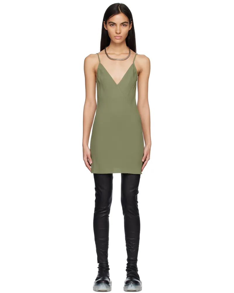 Rick Owens Green Slip Minidress 55