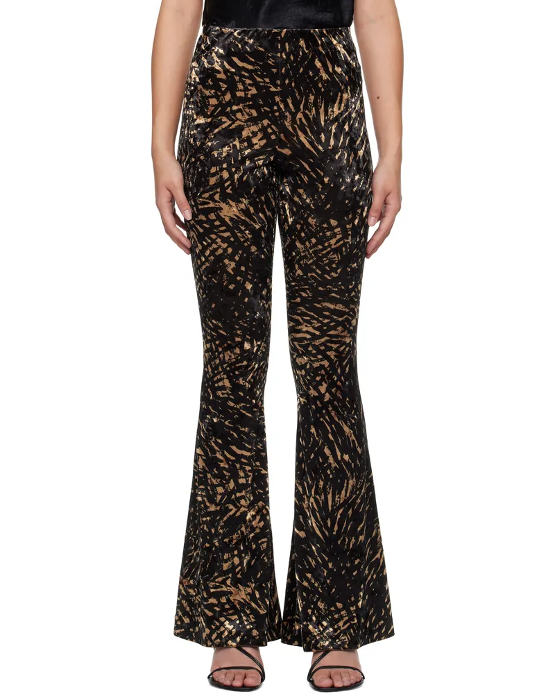 Nanushka Black & Brown Matson Leggings Fur