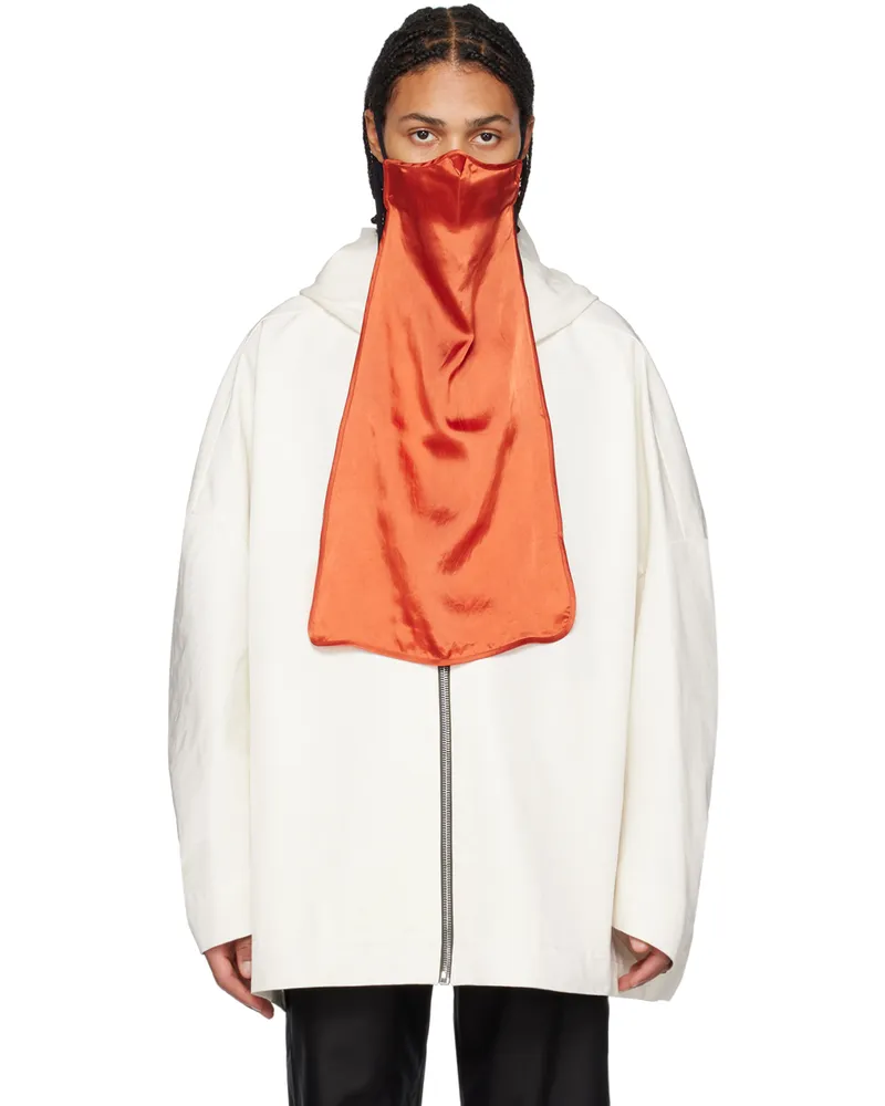 Rick Owens Orange Long Face Mask 53