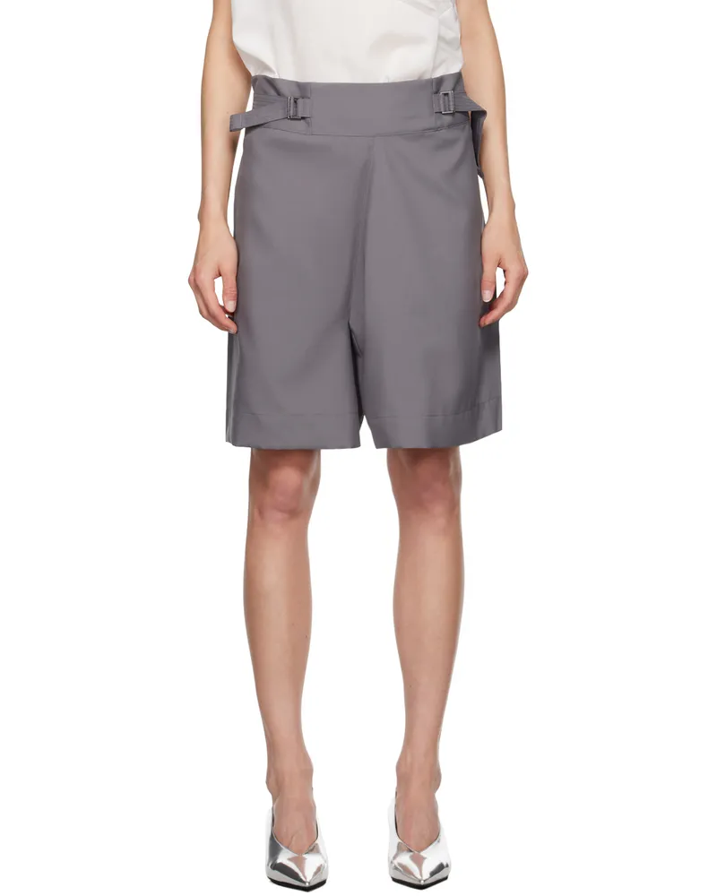 Issey Miyake Gray Flat Shorts 12