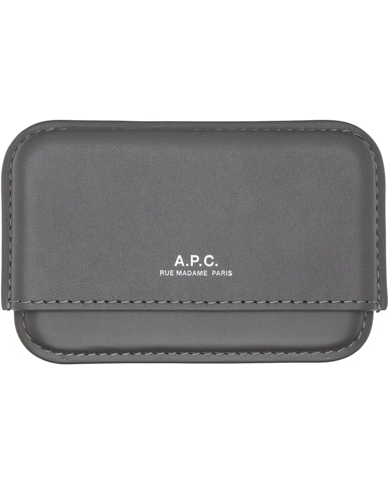 A.P.C. Gray Magna Carta Card Holder Lam