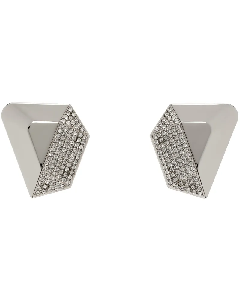 Amina Muaddi Silver Giselle Earrings Silver