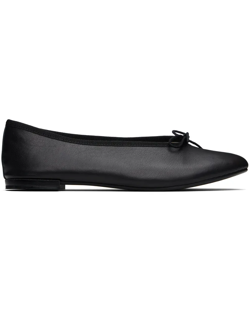 Repetto Black Lilouh Almond Toe Ballerina Flats Noir