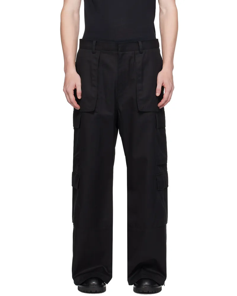 JUUN.J Black Cotton Cargo Pants 5