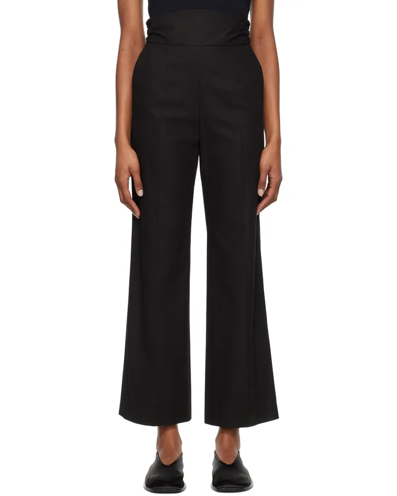 Mame Kurogouchi Black Back String Trousers Black