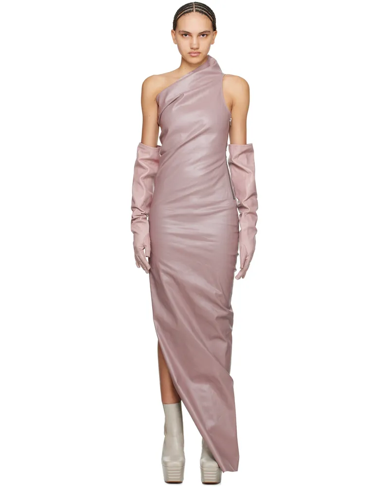 Rick Owens Pink Athena Denim Maxi Dress 63