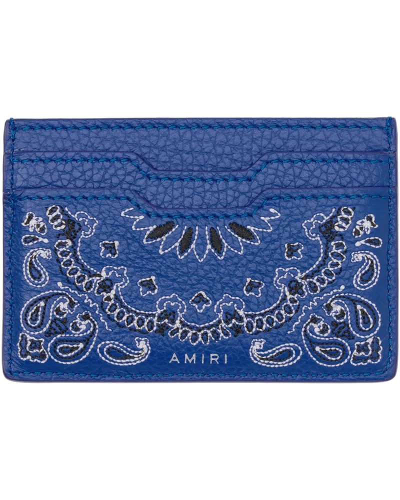 Amiri Blue Bandana Card Holder Blue