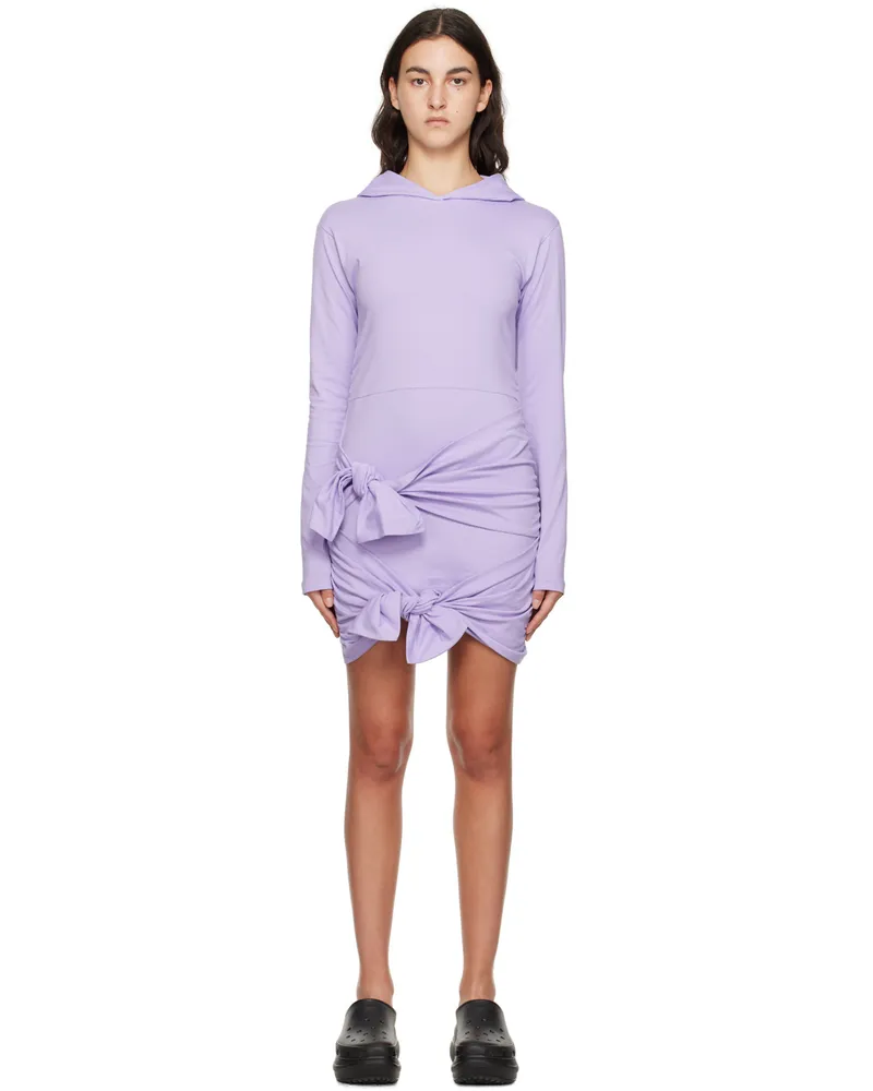 MSGM Purple Hooded Minidress 70