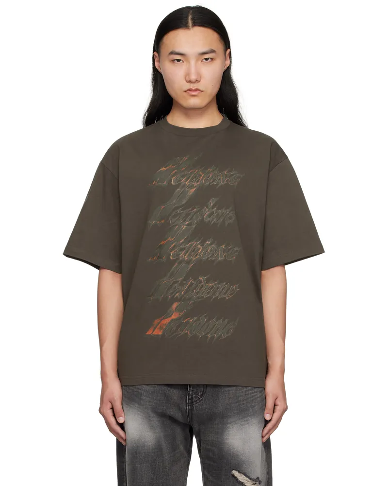 WE 11 DONE Gray Spark Logo T-shirt Charcoal